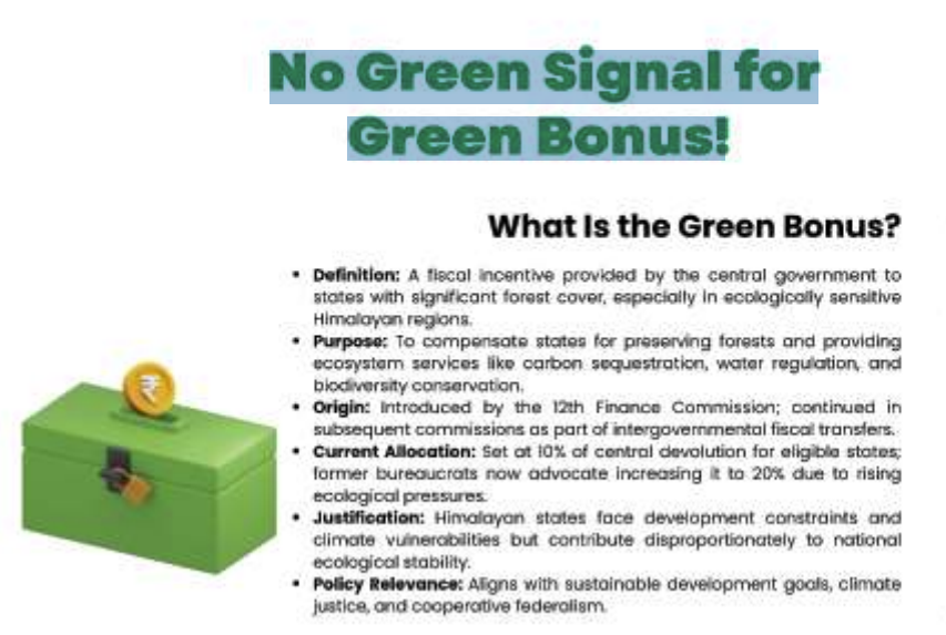 No green signal for green bonus